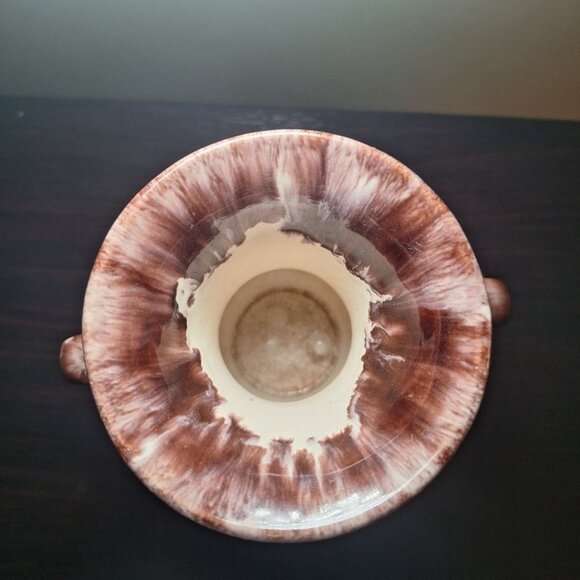 German Jasba Drip Vase Brown Fall Handle Small 4 Inch Vintage Classic - Picture 7 of 8